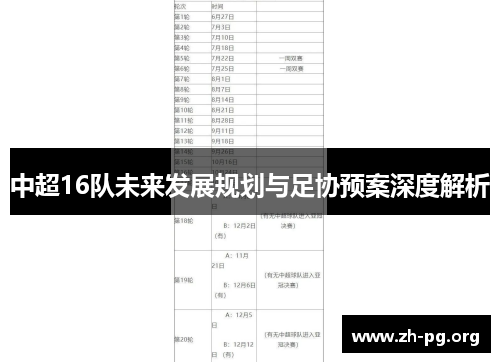 中超16队未来发展规划与足协预案深度解析